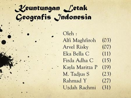 Keuntungan Letak Geografis Indonesia