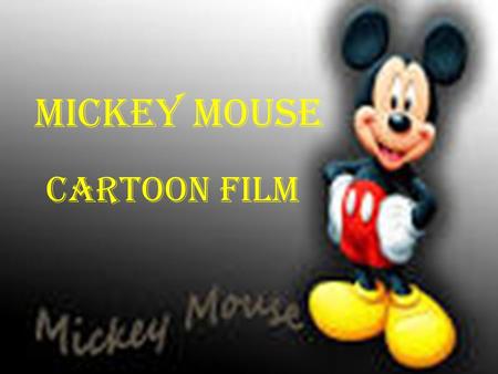 Mickey Mouse Cartoon film.