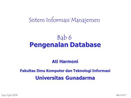 Sistem Informasi Manajemen Bab 6