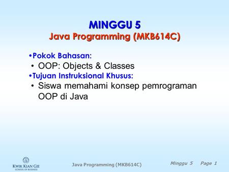 MINGGU 5 Java Programming (MKB614C)