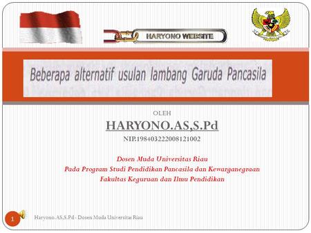 HARYONO.AS,S.Pd NIP Dosen Muda Universitas Riau
