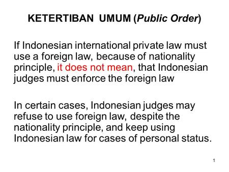 KETERTIBAN UMUM (Public Order)