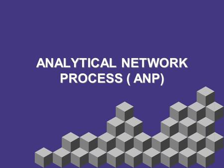 ANALYTICAL NETWORK PROCESS ( ANP)