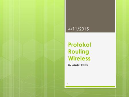 Protokol Routing Wireless
