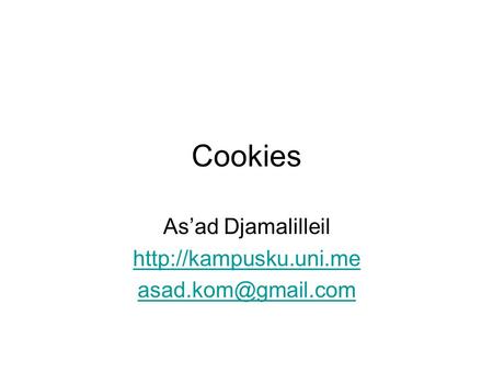 Cookies As’ad Djamalilleil