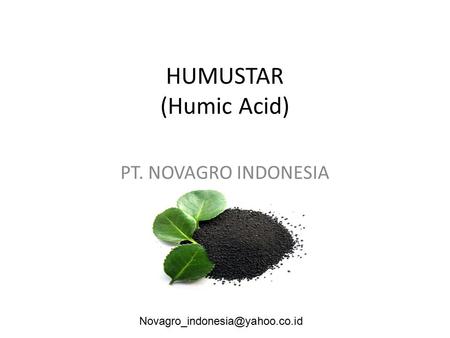 HUMUSTAR (Humic Acid) PT. NOVAGRO INDONESIA