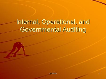 Internal, Operational, and Governmental Auditing