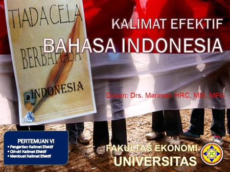 Kalimat Efektif BAHASA INDONESIA