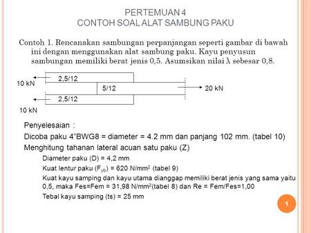 PERTEMUAN 4 CONTOH SOAL ALAT SAMBUNG PAKU