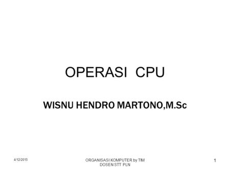 WISNU HENDRO MARTONO,M.Sc