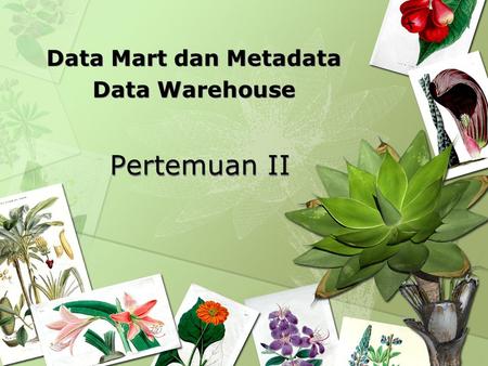 Data Mart dan Metadata Data Warehouse