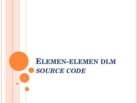 Elemen-elemen dlm source code