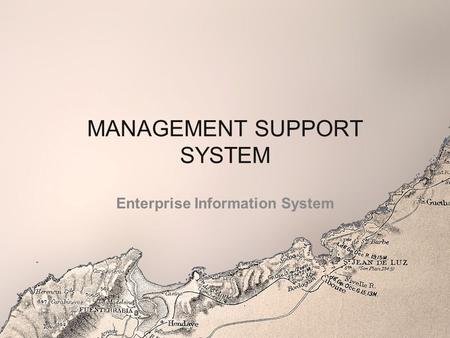 MANAGEMENT SUPPORT SYSTEM