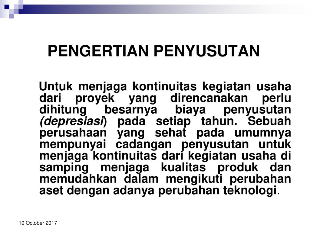 Pengertian Penyusutan Ppt Download