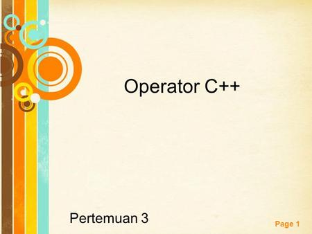 Operator C++ Pertemuan 3.