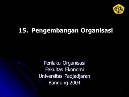 15. Pengembangan Organisasi