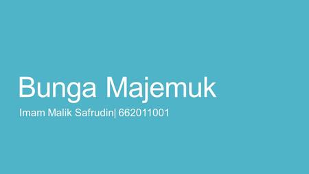 Bunga Majemuk Imam Malik Safrudin| 662011001.