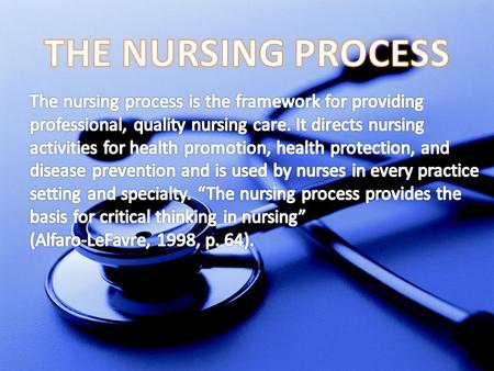Comparison of Medical Diagnoses and Nursing Diagnoses Medical DiagnosisNursing Diagnosis Focuses on the illness, injury, or disease process. Focuses on.