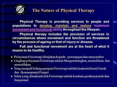 The Nature of Physical Therapy