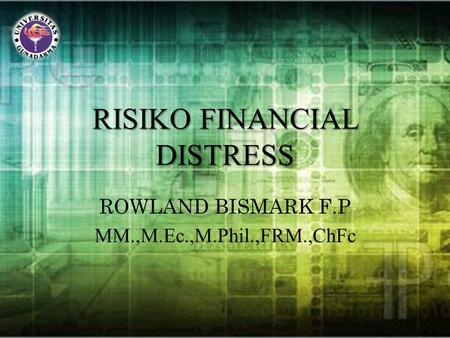RISIKO FINANCIAL DISTRESS
