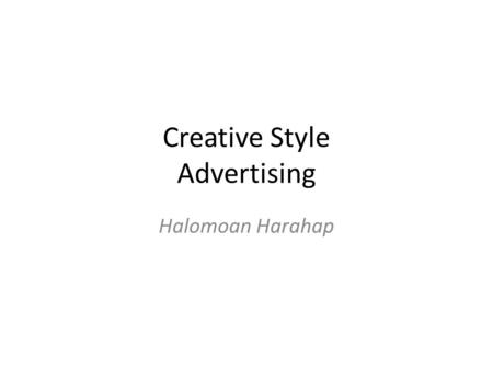 Creative Style Advertising