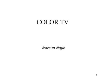 COLOR TV Warsun Najib.