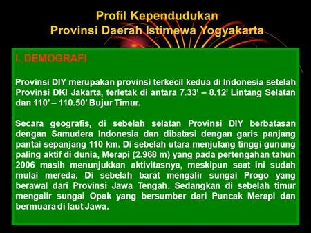 Provinsi Daerah Istimewa Yogyakarta