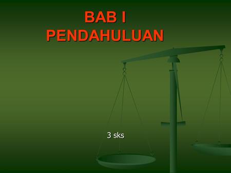 BAB I PENDAHULUAN 3 sks.