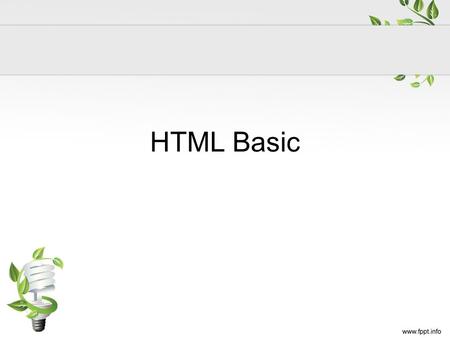 HTML Basic.