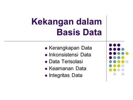 Kekangan dalam Basis Data