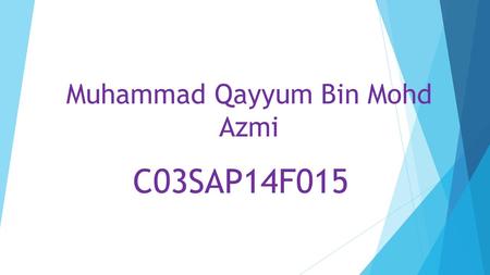 Muhammad Qayyum Bin Mohd Azmi C03SAP14F015. Pengenalan SATA  SATA adalah pengembangan dari ATA. SATA didefinisikan sebagai teknologi yang didesain.