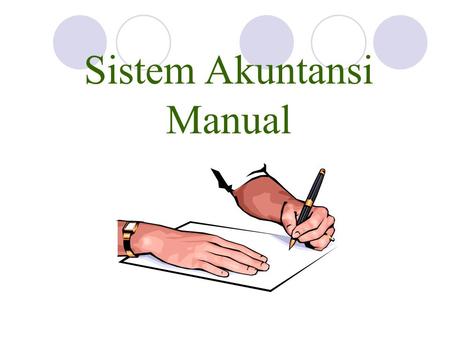 Sistem Akuntansi Manual