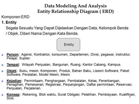 Data Modeling And Analysis Entity Relationship Diagram ( ERD)