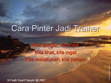 Cara Pinter Jadi Trainer