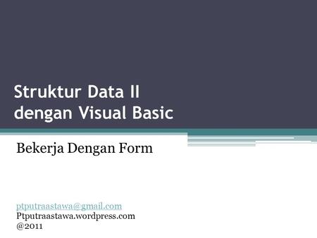 Struktur Data II dengan Visual Basic
