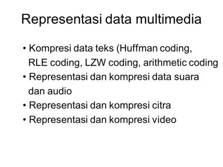Representasi data multimedia