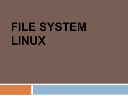 File System Linux.