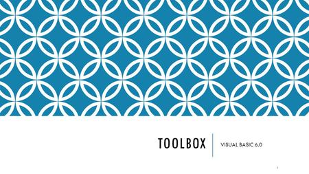 TOOLBOX VISUAL BASIC 6.0.