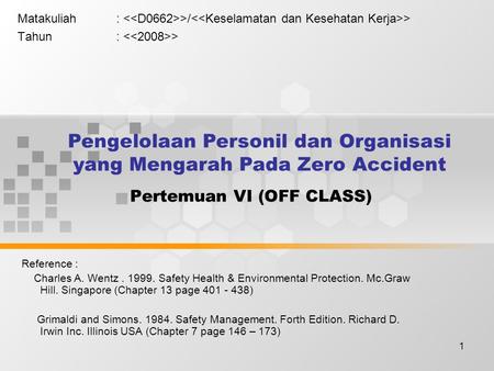 Pertemuan VI (OFF CLASS)