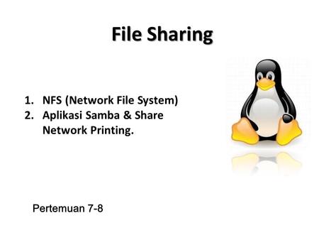 File Sharing NFS (Network File System)