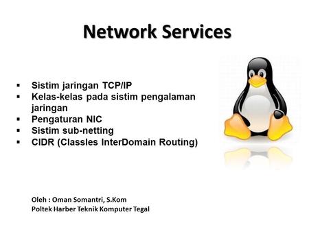 Network Services Sistim jaringan TCP/IP