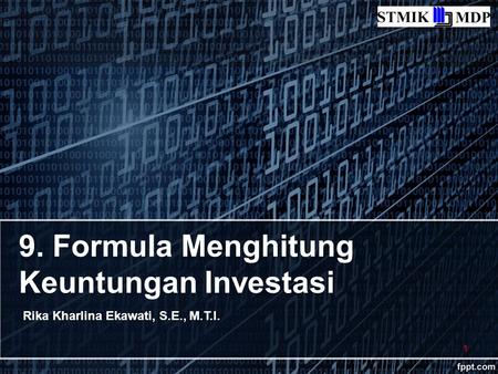 9. Formula Menghitung Keuntungan Investasi