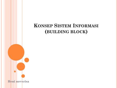 Konsep Sistem Informasi (building block)