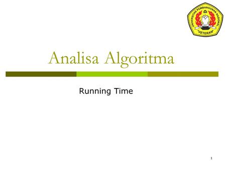 Analisa Algoritma Running Time.