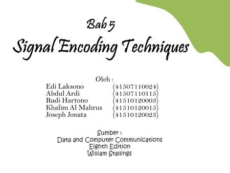 Bab 5 Signal Encoding Techniques