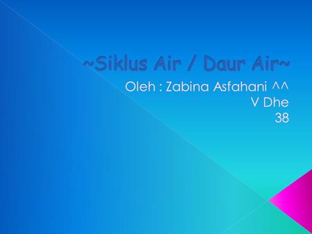 Oleh : Zabina Asfahani ^^ V Dhe 38