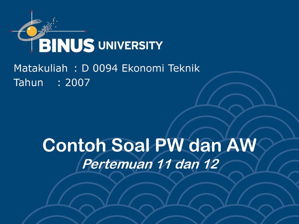 Contoh Soal Ekonomi Teknik Cash Flow - Data Dikdasmen