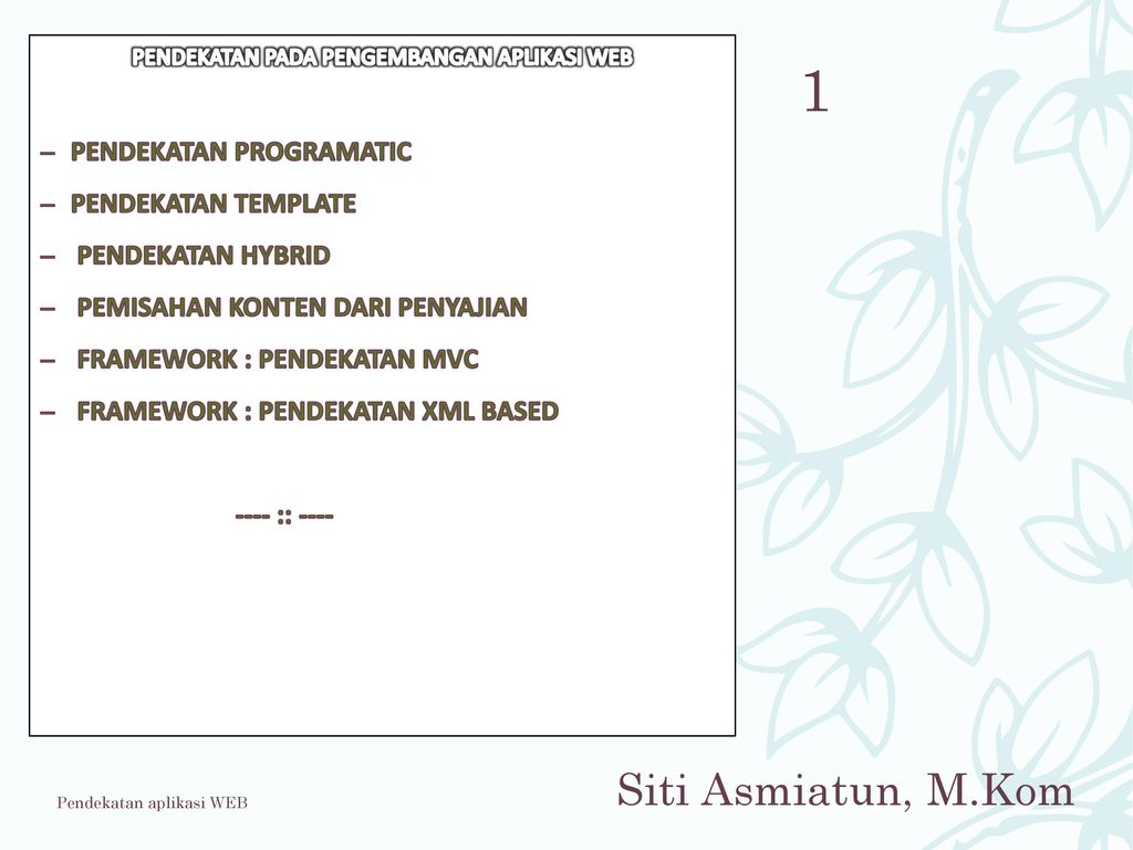 Pendekatan Pada Pengembangan Aplikasi Web Ppt Download