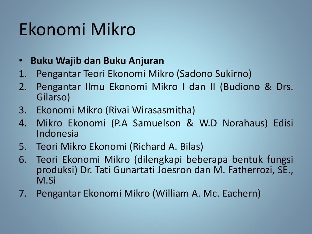 download buku ekonomi mikro sadono sukirno