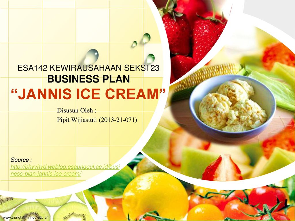 Esa142 Kewirausahaan Seksi 23 Business Plan Jannis Ice Cream Ppt Download